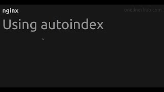 Using autoindex [upl. by Max399]