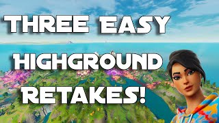 Three Easy Protected Highground Retakes Flashy  Fortnite Battle Royale [upl. by Novia856]