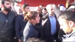 Taş Atanı Vururum Polisten HDP Milletvekiline yumruk gibi inen sözler [upl. by Adahs852]