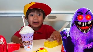 Ryans World try Grimace Shake Challenge in Real Life Tag with Ryan New Update [upl. by Nottirb]