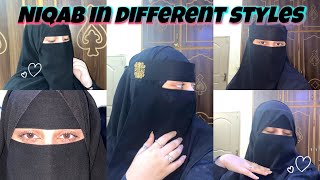 How to wear different Saudi niqab✨3 different styles of niqab tutorials  requested vlog [upl. by Aroc275]