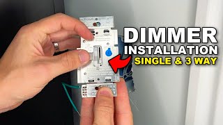 How to Install a Dimmer Switch  Single Pole or 3 Way [upl. by Leinad]