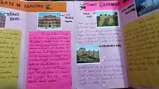 Brochure on Rajasthan l School activity l Easy and Attractive brochureideasschoolproject [upl. by Halyk]