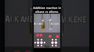 Reaction when Bromine add in alkane vs alkene [upl. by Oynotna]