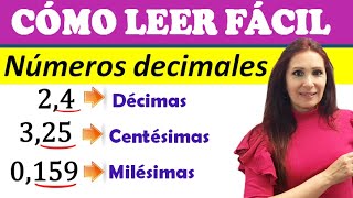 LECTURA DE NÚMEROS DECIMALES 🔶️Cómo leer fácil números decimales [upl. by Emarej]