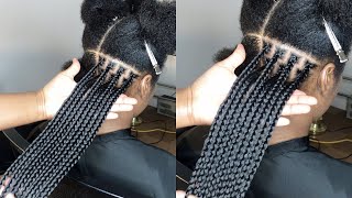 BRAIDS CLASS Get Perfect box braids size Parting size for spacing and Fullness  Gripping roots [upl. by Suiremed]