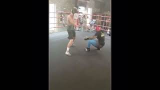 Claressa Shields Gets Dropped in Sparring 👀 [upl. by Leena838]