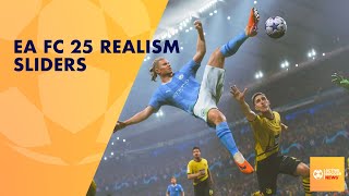 EA FC 25 RealisticRealism Sliders and CPU Sliders [upl. by Arun]