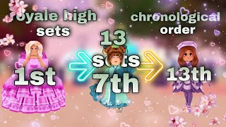 all 13 royale high sets in chronological order roblox royale high [upl. by Trey]