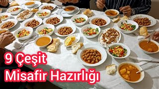 Aşçı Annemin 9 Çeşit Akşam Yemeği Hazırlığı Sulu Köfte Kavurma Kömbe Sütlaç Meze Çorba Salata [upl. by Ludovick]