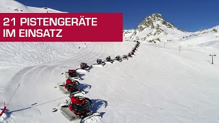 Ausfahrt Pistengeräte Ischgl März 2019 Silvretta Arena Pistenbully Samnaun [upl. by Alanah]