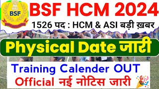 BSF HCM Physical Date Out 2024  BSF HCM PET PST Kab Se Hoga  BSF Physical Test Update [upl. by Lyndy474]