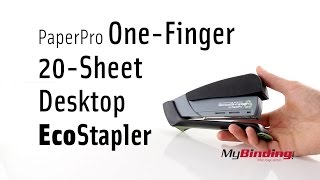 PaperPro One Finger 20 Sheet Desktop ECOstapler [upl. by Neeroc804]