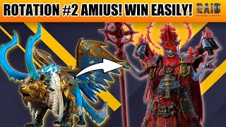 NO ROTOS NO PROBLEM AMIUS ROTATION 2 EASY WIN Raid Shadow Legends [upl. by Stu187]