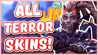 Overwatch  ALL 2021 HALLOWEEN TERROR EVENT SKINS AND ITEMS [upl. by Borries]