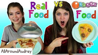 REAL FOOD VS ORBEEZ FOOD CHALLENGE  AllAroundAudrey [upl. by Tawsha596]