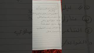 حذوفات اللغة العربية للصف الثالث متوسط لسنة 2025 [upl. by Lenoel]