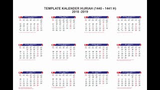 Download Kalender 1440 Hijriah Tahun 2019 [upl. by Eon889]