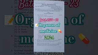 Organon of medicine 💊 paper Annual examhomoeopathy bhms [upl. by Soutor]