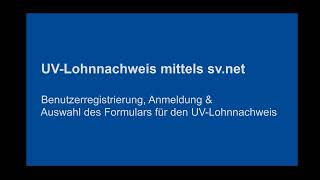 SVNet 1  Registrierung I VBG [upl. by Howlond]