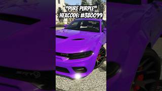 “PURE PURPLE” Modded CREW colorHEX CODE gta5 gtamods pc console kingviciii shorts [upl. by Oirasan298]