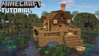 Minecraft  Mangrove  Swamp House Tutorial How to Build [upl. by Quincey]