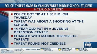 Police Threat made by Van Devender Middle School student [upl. by Becka]