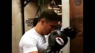 GGG Golovkin hitting the heavy bag is like a shotgun going off [upl. by Llennoc]