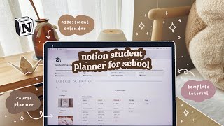 2024 NOTION TUTORIAL ✨✍🏻 Student Planner for School amp University 🎓 [upl. by Annav634]