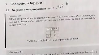 Algèbre 1 S1 mip 20242025  Négation dune proposition  nonp [upl. by Fishback]