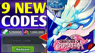 NEW CODES CREATURES OF SONARIA CODES AUGUST 2024  ROBLOX CREATURES OF SONARIA CODES 2024 [upl. by Uriisa]