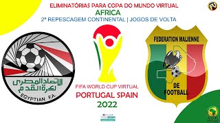 Eliminatórias Africanas Virtual  2ª Repescagem Egito x Mali  Jogo de Volta PES21 [upl. by Ragnar349]