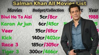 Salman Khan All Movies List [upl. by Tifanie]