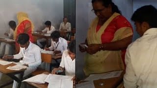 Teacher helps students to cheat in board exams in Haryana [upl. by Inattyrb]