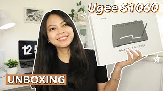 UGEE S1060 Pen Tablet Unboxing Installation Testing amp First Impression ❤︎  Emmy Lou [upl. by Lezti568]