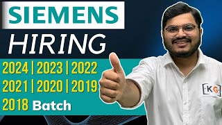 SIEMENS Mega Hiring for 2024 2023 2022 2021 2020 2019 amp 2018 Batch  SIEMENS Off Campus Recruitment [upl. by Anelav]