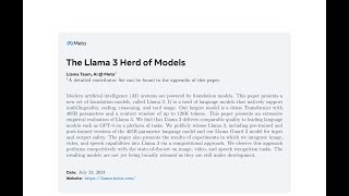 A Deep Dive into Metas Llama 31 Paper A Comprehensive Overview 1hr [upl. by Llenrrad]