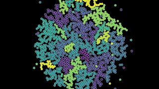 Growing quasicrystals from pentagons in a central gravity field [upl. by Ylen]