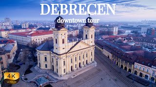 【4K】DEBRECEN Hungary  Tour through heart of the city [upl. by Beitris]