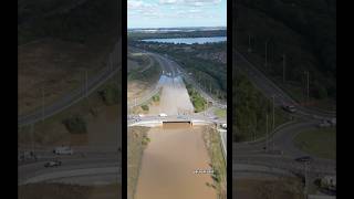 Flooding on the A421 Bedford Bypass 22924…😳😮 FloodsUK Flooding FloodedRoad RoadClosed Fyp [upl. by Michell]