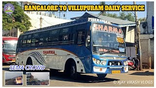 Sharma Transport 💥 Bangalore To Villupuram Daily Service 🤩privatebus cabinride voter hosur [upl. by Ssew103]