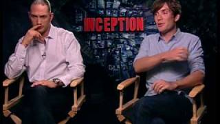 Cillian Murphy and Tom Hardy  Inception Junket Interview part1 [upl. by Wilinski]