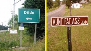 Funny and Weird Street and City names around the World [upl. by Yhtir]