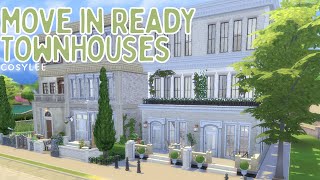 townhouse apartments move in ready  sims 4  speed build [upl. by Irollam]