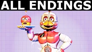 FNAF 6  ALL ENDINGS  Freddy Fazbears Pizzeria Simulator All Possible Ending Outcomes [upl. by Moll]