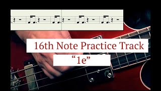 quot1equot  Sixteenth Note Practice Track [upl. by Annawak]