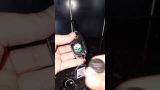 Hyundai remote key battery replacement Tucson Santa Fe [upl. by Delmore]