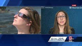 Retina doctor on dangers of looking at eclipse directly [upl. by Enyalaj27]