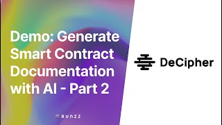 DeCipher Demo  An AIbased web3Documentation Generation Tool [upl. by Fulviah419]