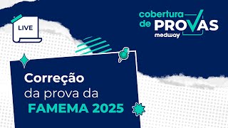 Live de Correção  Prova de R1 da FAMEMA 2025  Cobertura de Provas Medway [upl. by Oirogerg]